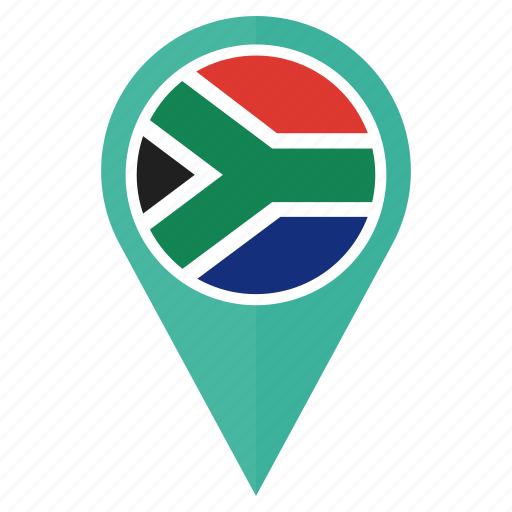 Flag, pin, country, location, nation, navigation, south africa icon - Download on Iconfinder