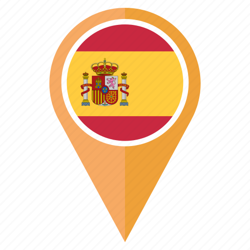 Flag, spain, country, location, nation, navigation, pin icon - Download on Iconfinder