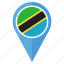 flag, tanzania, country, location, nation, navigation, pin 
