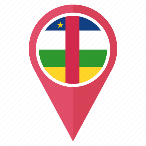 Flag, pin, nation, navigation, the central african republic, country, location icon - Download on Iconfinder