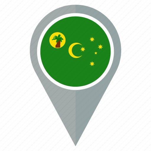 Flag, pin, country, location, nation, navigation, the cocos islands icon - Download on Iconfinder