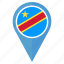 democratic, flag, pin, country, nation, the republic of the congo 