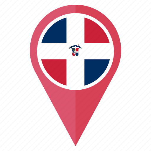Location, marker, national, navigation, pin, the dominican republic flag icon - Download on Iconfinder