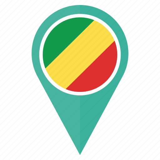 Flag, country, location, nation, navigation, pin, the republic of the congo icon - Download on Iconfinder