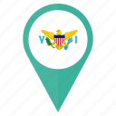 flag, islands, states, the, united, virgin, pin 
