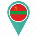 flag, transnistria, country, location, navigation, pin, nation