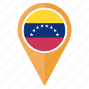 flag, venezuela, pin, country, location, nation, navigation 