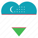 country, flag, location, nation, navigation, pin, uzbekistan