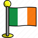 country, flag, flags, ireland