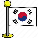country, flag, flags, korea, south