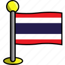 country, flag, flags, thailand