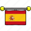 country, flag, flags, spain 