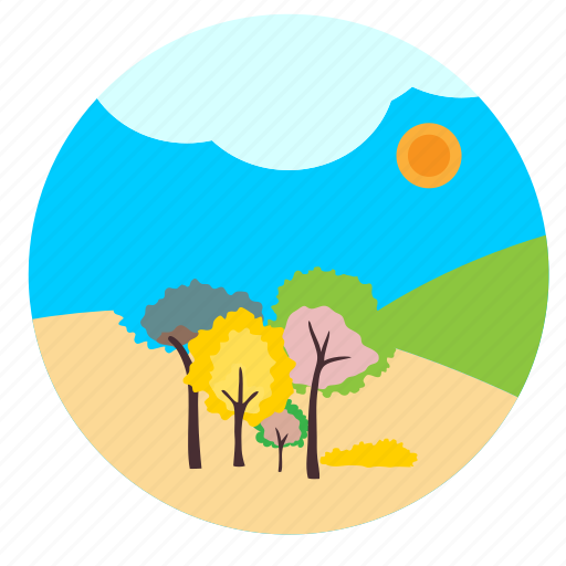 Forest, sun, sunshine, trees icon - Download on Iconfinder