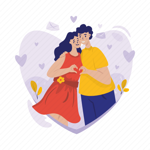 Love, gesture, romance, valentine, heart, wedding, relationship illustration - Download on Iconfinder