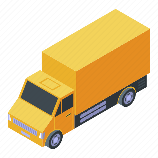 Business, cartoon, courier, delivery, isometric, logo, truck icon -  Download on Iconfinder