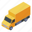 business, cartoon, courier, delivery, isometric, logo, truck 