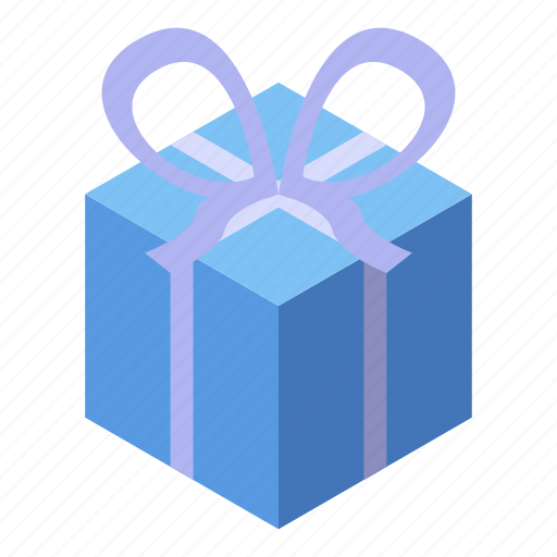 Box, cartoon, christmas, courier, family, gift, isometric icon - Download on Iconfinder