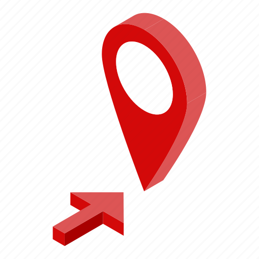 Cartoon, courier, delivery, gps, isometric, map, pin icon - Download on Iconfinder