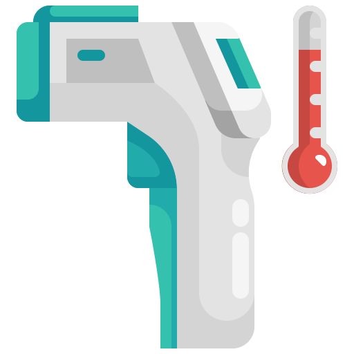 Hot, infrared, temperature, thermometer, coronavirus, covid19 icon - Free download