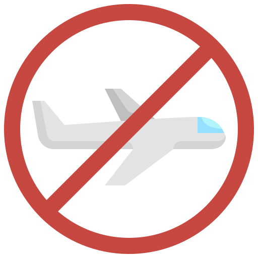 Airplane, infrared, travel, vacation, coronavirus, travel ban icon - Free download