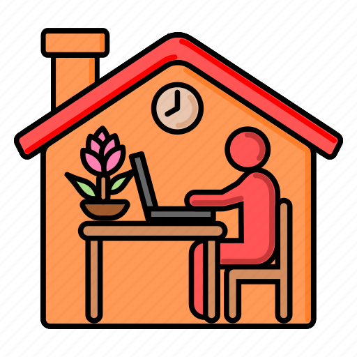 Home, homeworking, lockdown, working icon - Download on Iconfinder