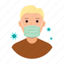 coronavirus, covid19, mask, man, avatar