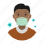 coronavirus, covid19, mask, man, avatar 