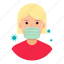 coronavirus, covid19, mask, woman, avatar 