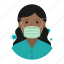 coronavirus, covid19, mask, woman, avatar 