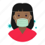 coronavirus, covid19, woman, avatar 