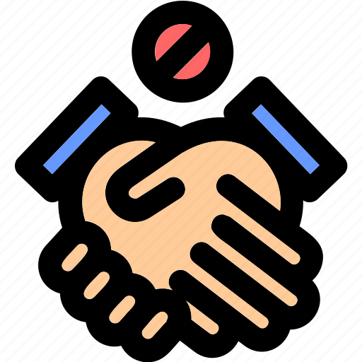No, hand, shake, finger, gesture, touch, infection icon - Download on Iconfinder