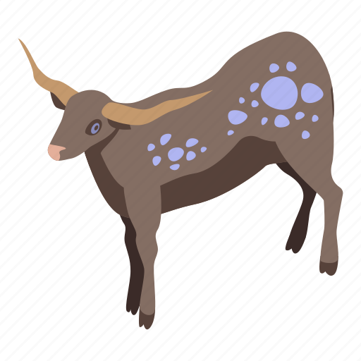 Business, cartoon, cow, isometric, logo, tattoo, wild icon - Download on Iconfinder