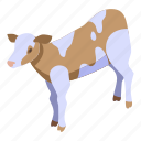 cartoon, cow, food, isometric, logo, pasture, silhouette
