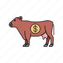 cow, farm animal, animal, milk, farming, udder, cash cow