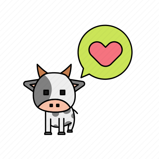 Cow, farm animal, animal, milk, farming, cow face, cow love icon - Download on Iconfinder