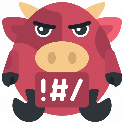 Cursing, emote, emoticon, animal, cute, swearing icon - Download on Iconfinder