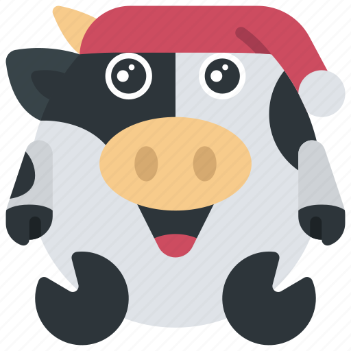 Santa, hat, emote, emoticon, animal, cute icon - Download on Iconfinder