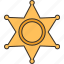 sheriff, badge, police, marshal, authority 