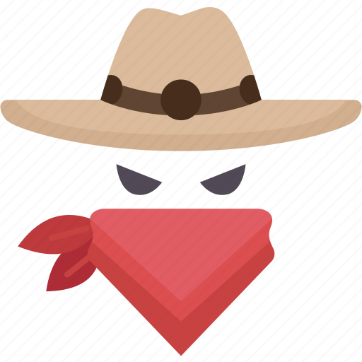 Bandit, robber, man, outlaw, western icon - Download on Iconfinder