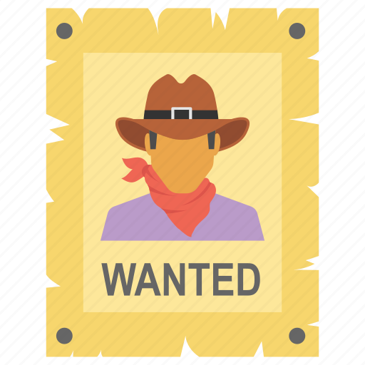 Poster, criminal, robber, western, wanted person, template, cowboy icon - Download on Iconfinder