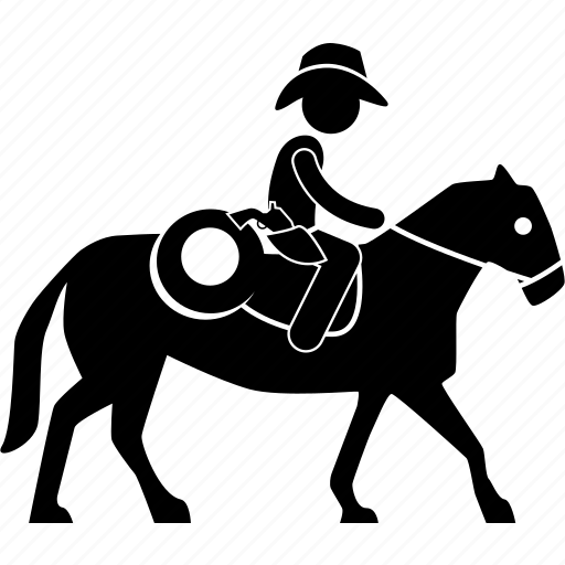 Cowboy, cowpuncher, horse, horseback, riding, wrangler icon - Download on Iconfinder