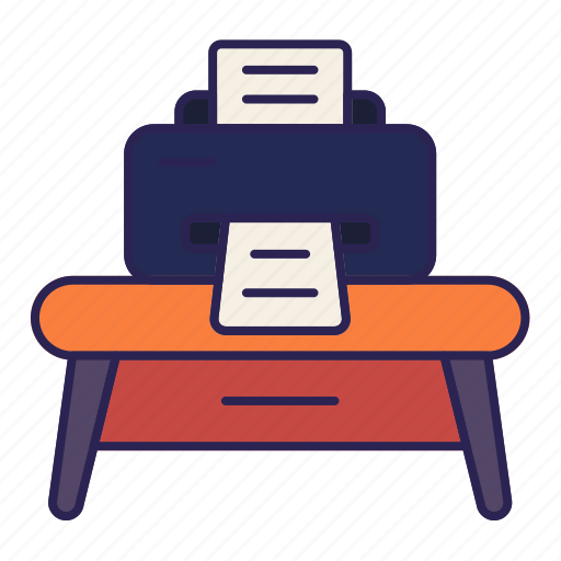 Printer, table, office, work, space, coworking icon - Download on Iconfinder