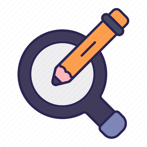 Pencil, search, research, equipment icon - Download on Iconfinder