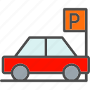 car, parking, space, zone, lot, park
