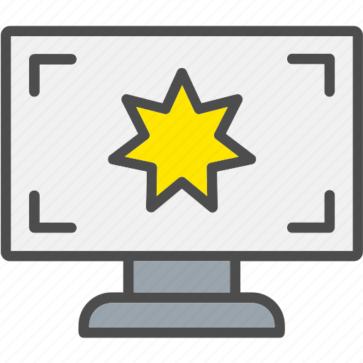 Computer, desktop, display, star, monitor, pc icon - Download on Iconfinder