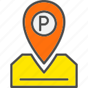 location, map, parking, pin, pointer, public