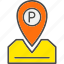 location, map, parking, pin, pointer, public 