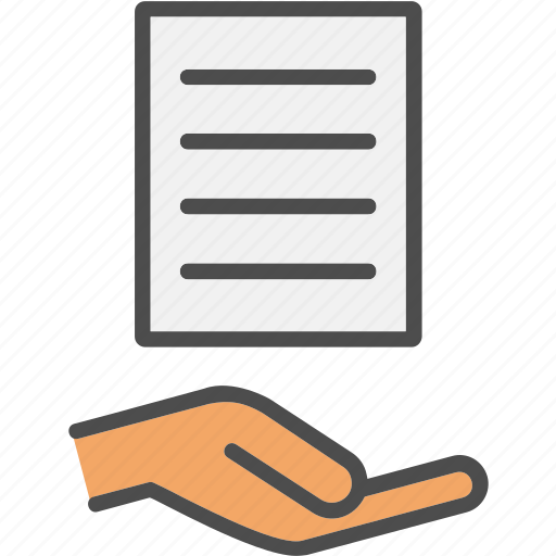 Hand, document, paper, report icon - Download on Iconfinder