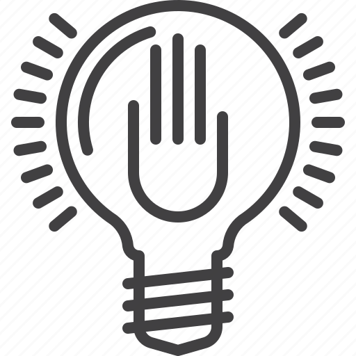 Hand, idea, lamp, lightbulb icon - Download on Iconfinder
