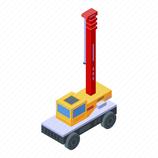 Business, car, cartoon, crane, isometric, lift, truck icon - Download on Iconfinder